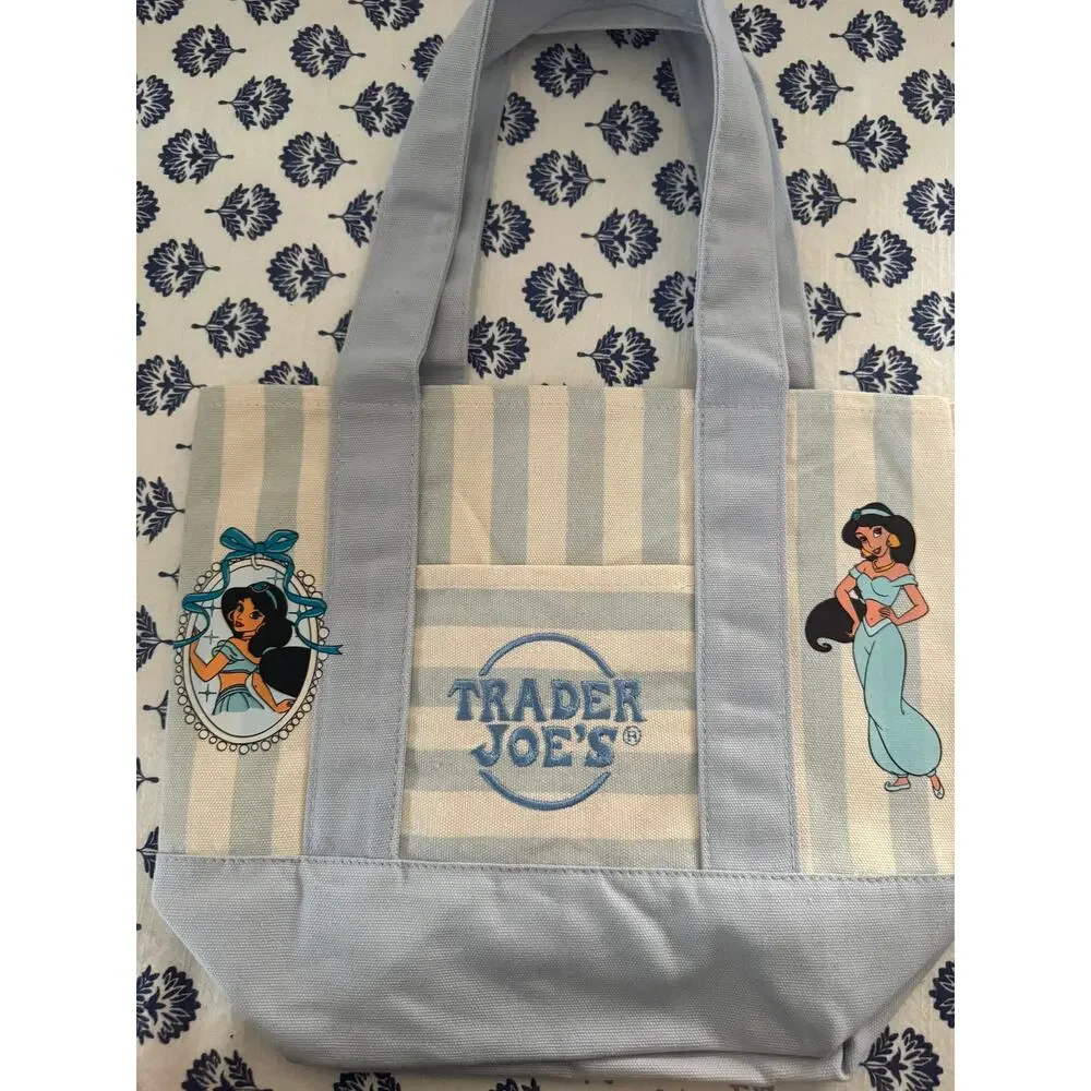 Disney Jasmine Double Sided Striped Custom Made Trader Joes Mini Tote